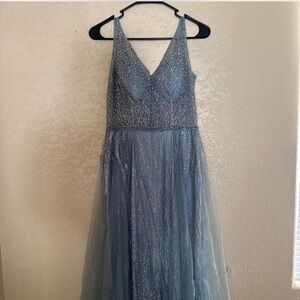 Sparkling Blue Evening Gown